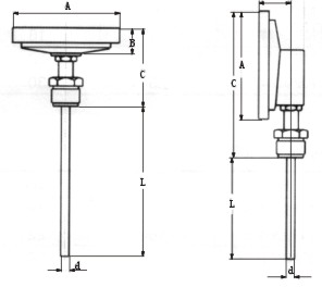雙金屬溫度計(jì)軸向、徑向型